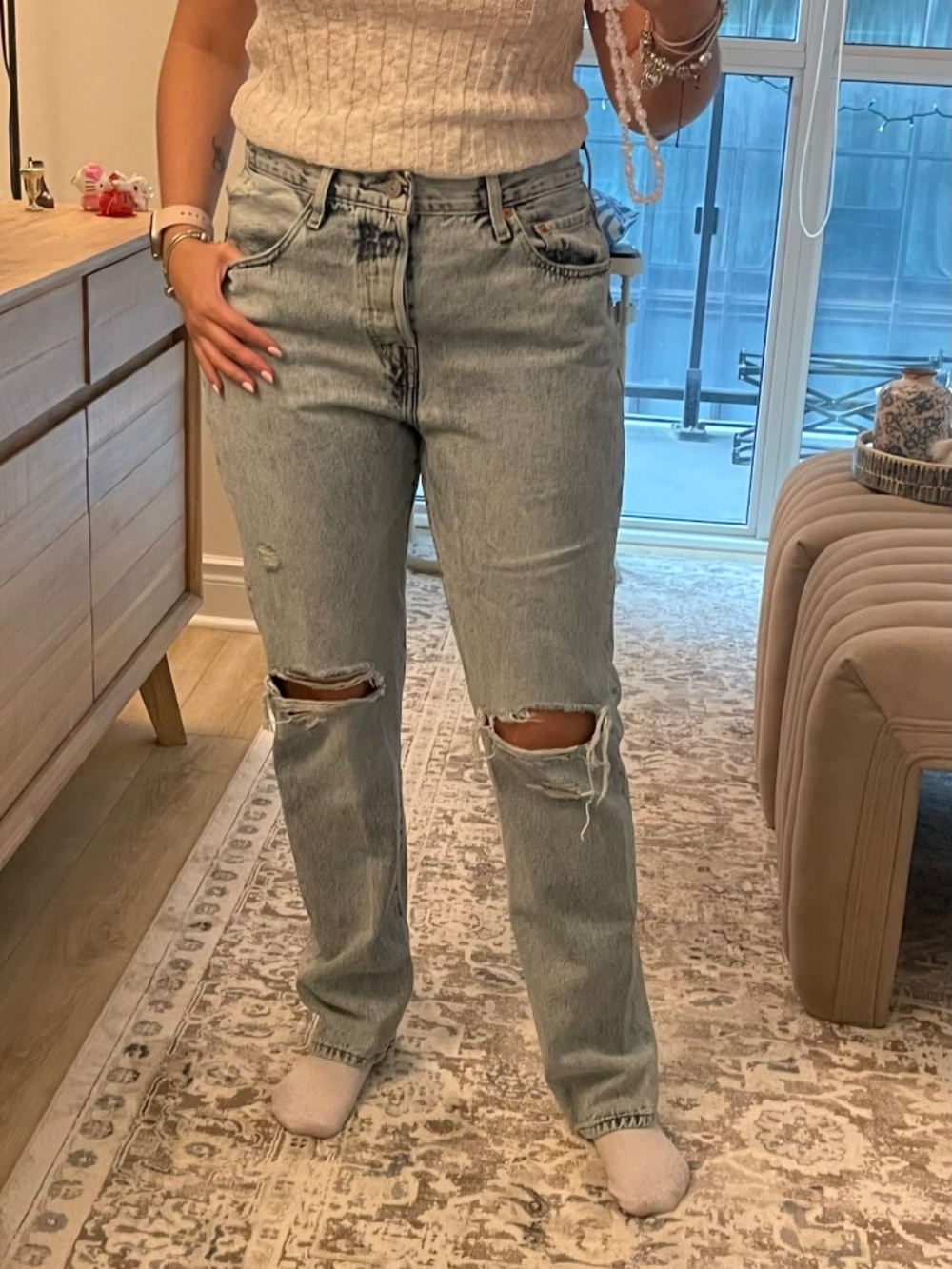 Levi’s distressed jeans
